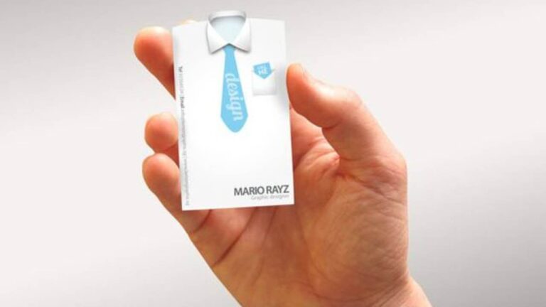 custom shape visiting card