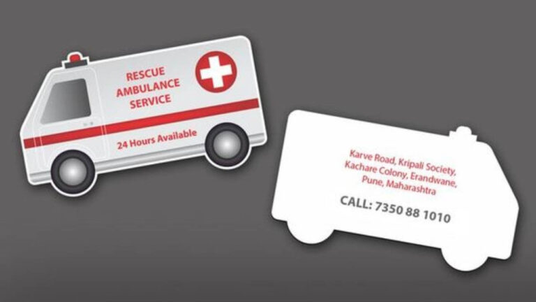 custom shape visiting card