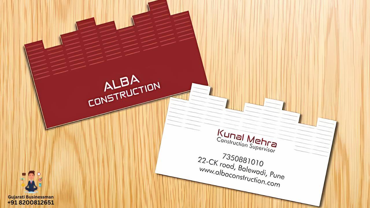 Custom Shape Business Card Design